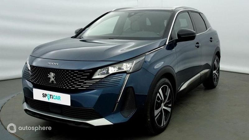 Bleu Utilisé 2021 Peugeot 3008 GT SUV | 19 979 € (Prix juste) - Image 1/4