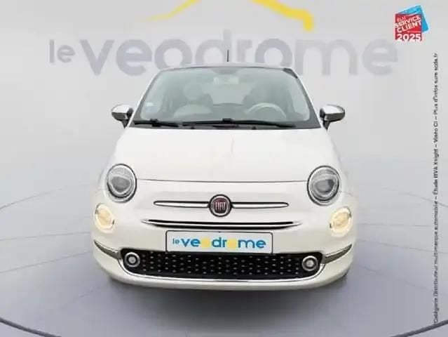 Bossa nova white pastel Occasion 2018 Fiat 500 Lounge Berline | 10 299 € (Prix juste) - Image 1/3