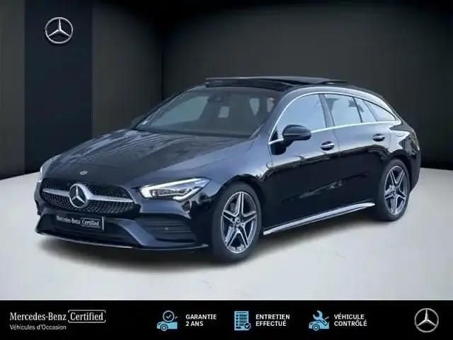 Noir Utilisé 2022 Mercedes CLA180 AMG line Berline | 30 400 € - Image 1/4