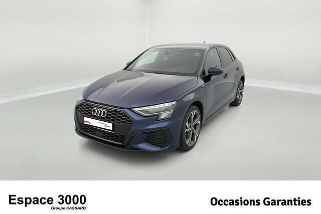 Bleu navarre métallisé Utilisé 2022 Audi A3 Sportback e-tron S-Line Berline | 29 990 € (Prix juste) - Image 1/4