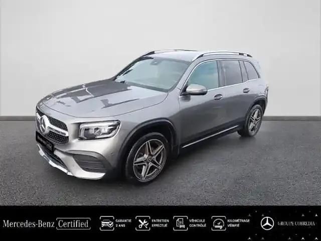 Gris montagne métallisé Occasion 2022 Mercedes GLB200 AMG line SUV | 39 890 € (Bon prix) - Image 1/4