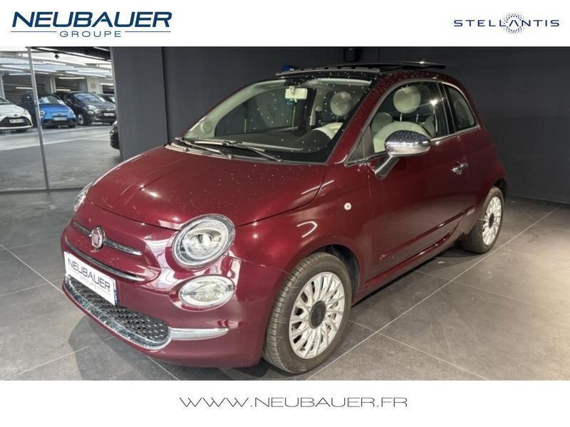 Coloris métal opéra bordeaux Utilisé 2019 Fiat 500 Lounge Berline | 15 970 € (Prix assez cher) - Image 1/4