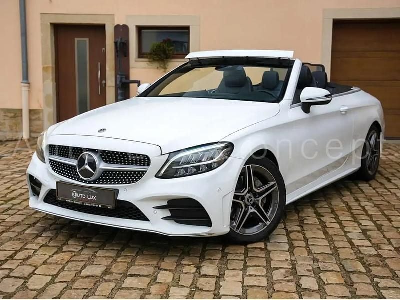 Blanc Utilisé 2021 Mercedes C180 AMG line Cabriolet | 36 810 € (Bon prix) - Image 1/4