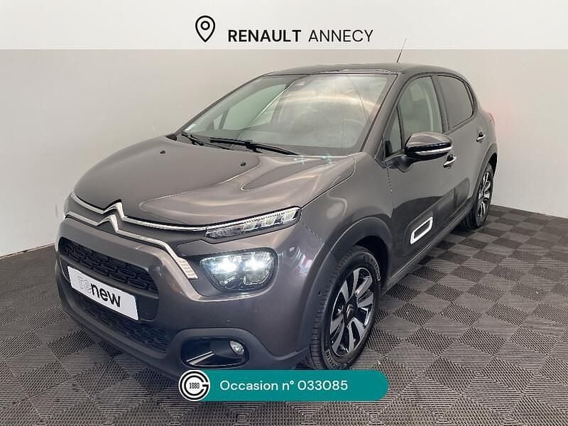 Gris Utilisé 2021 Citroën C3 PureTech Citadine | 13 590 € (Prix juste) - Image 1/4