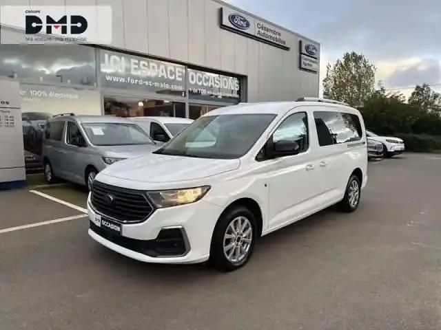 Peinture non métallisée blanc glacier Utilisé 2022 Ford Tourneo Custom Titanium Van | 26 900 € - Image 1/4