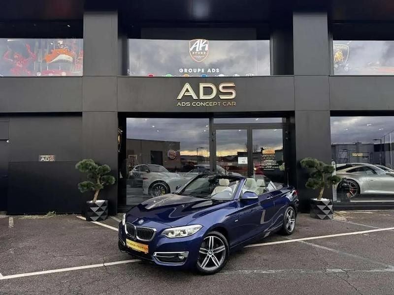 Bleu Occasion 2017 BMW 220 Luxury Line Cabriolet | 19 990 € (Prix juste) - Image 1/4