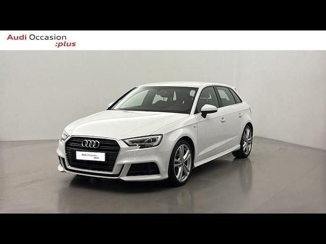 Blanc glacier métallisé Occasion 2018 Audi A3 S-Line | 21 999 € (Bon prix) - Image 1/4