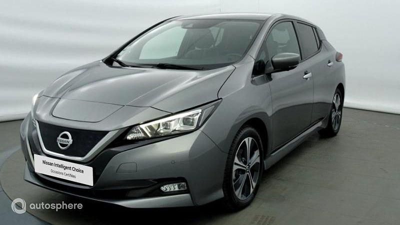 Gris Utilisé 2021 Nissan Leaf Tekna Citadine | 14 177 € (Prix assez cher) - Image 1/4