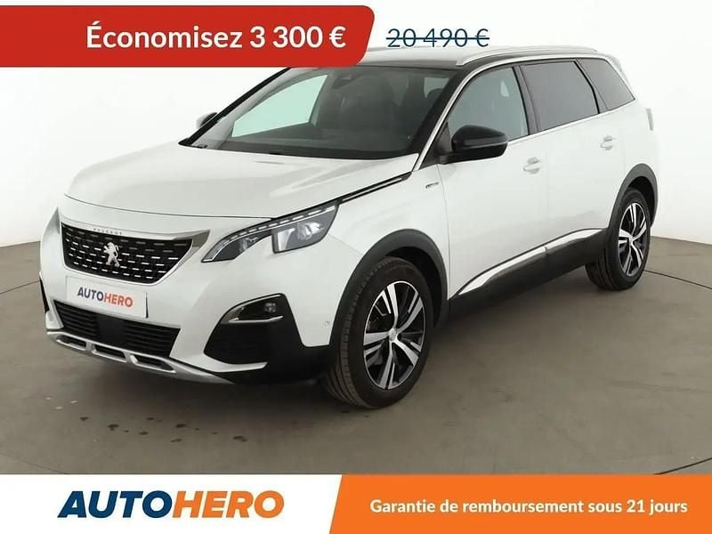 Blanc Occasion 2018 Peugeot 5008 GT-line SUV | 17 190 € (Prix juste) - Image 1/2