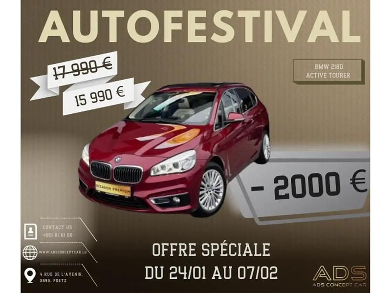 Rouge Occasion 2017 BMW 218 Break | 15 990 € (Super prix) - Image 1/4