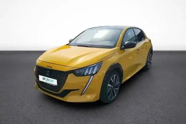 Jaune Utilisé 2022 Peugeot e-208 GT Citadine | 16 789 € (Prix juste) - Image 1/4