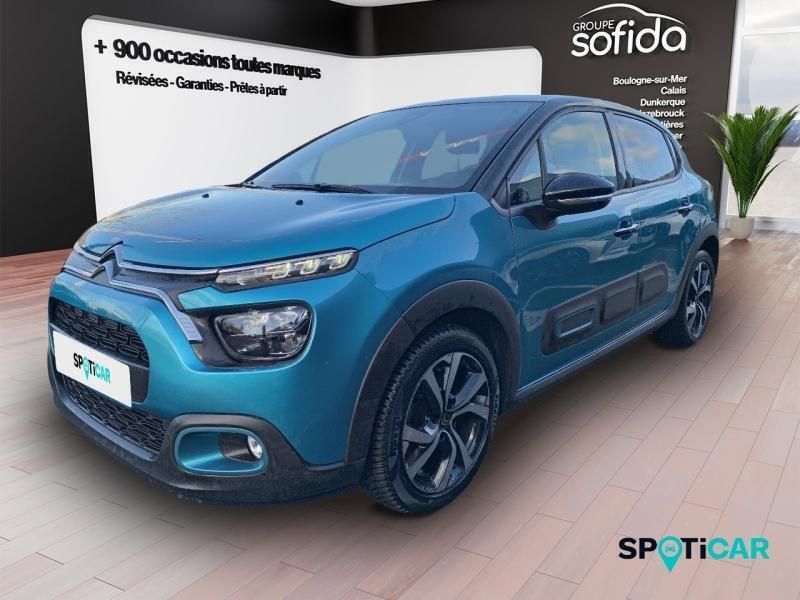 Bleu Utilisé 2022 Citroën C3 PureTech Citadine | 12 590 € (Prix juste) - Image 1/3