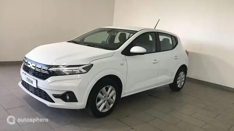 Blanc Utilisé 2023 Dacia Sandero Expression Citadine | 14 299 € (Prix juste) - Image 1/4