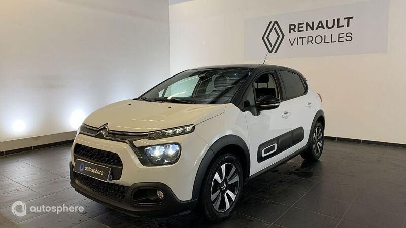 Blanc Utilisé 2022 Citroën C3 PureTech Citadine | 12 999 € (Prix juste) - Image 1/4