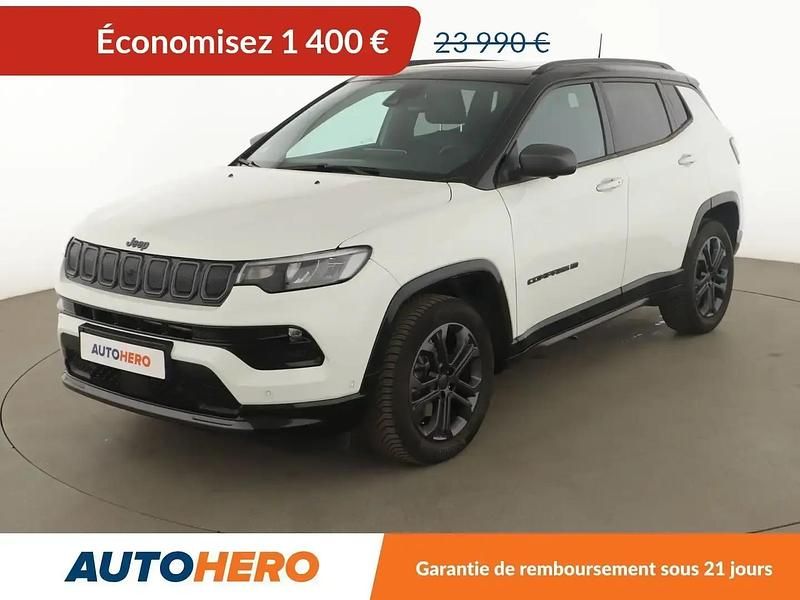 Blanc Utilisé 2021 Jeep Compass 80th Anniversary SUV | 22 590 € (Prix juste) - Image 1/2
