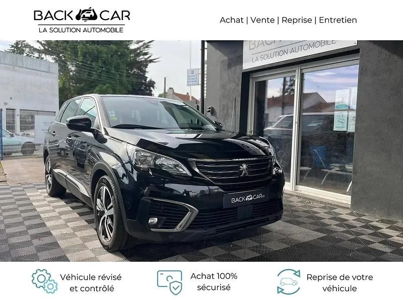 Noir Utilisé 2019 Peugeot 5008 Allure Monospace | 14 990 € (Prix juste) - Image 1/4