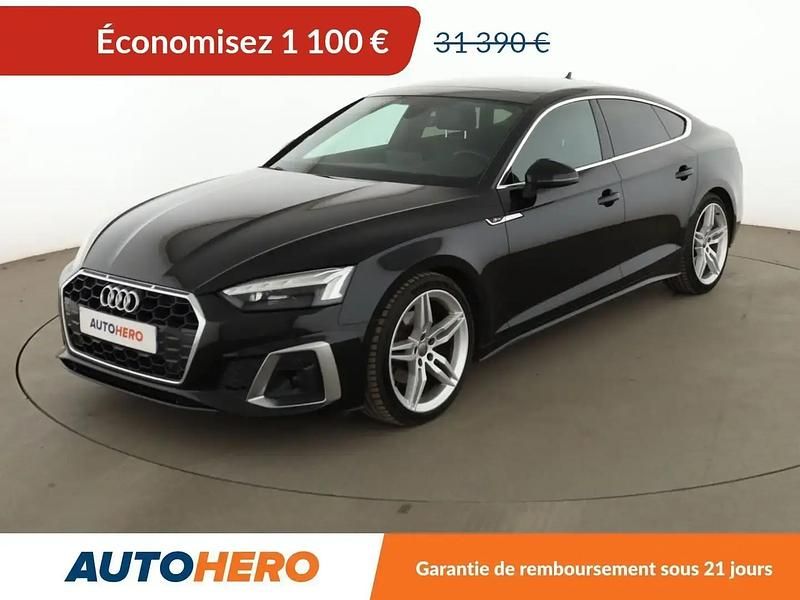 Noir Occasion 2020 Audi A5 S-Line Berline | 30 290 € (Prix assez cher) - Image 1/2