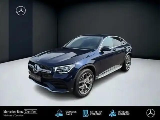 Bleu Utilisé 2022 Mercedes GLC300e AMG line Coupé | 48 490 € (Prix juste) - Image 1/4