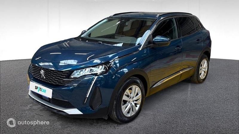Bleu Utilisé 2021 Peugeot 3008 Style SUV | 18 860 € (Prix juste) - Image 1/4