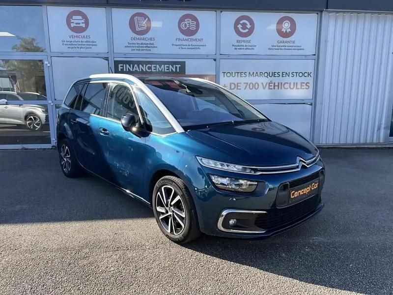 Bleu Occasion 2021 Citroën C4 SpaceTourer Shine Monospace | 20 990 € (Prix assez cher) - Image 1/4
