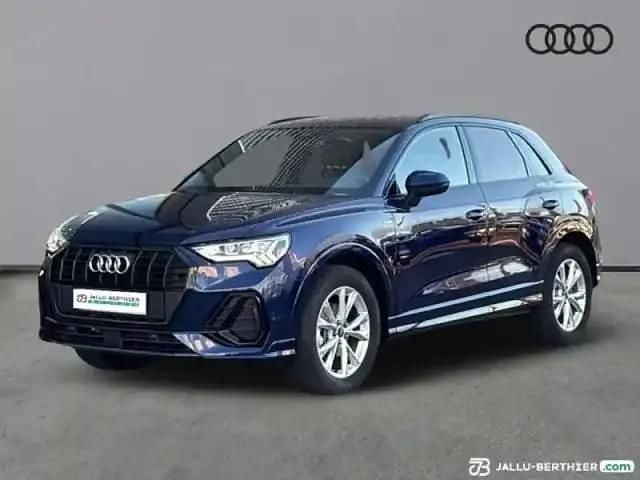 Bleu navarre métallisé Occasion 2024 Audi Q3 S-Line SUV | 44 990 € (Prix juste) - Image 1/4