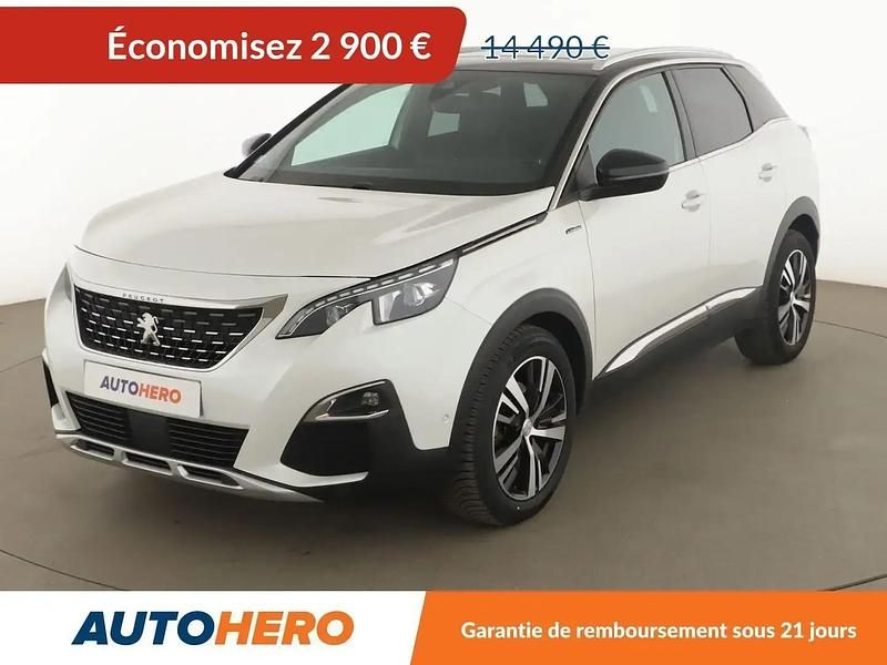 Blanc Utilisé 2019 Peugeot 3008 GT-line SUV | 11 590 € (Super prix) - Image 1/2
