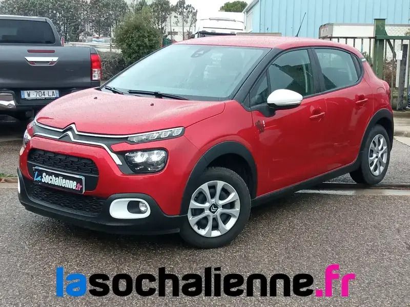 Rouge Utilisé 2022 Citroën C3 PureTech Citadine | 11 580 € (Prix juste) - Image 1/4