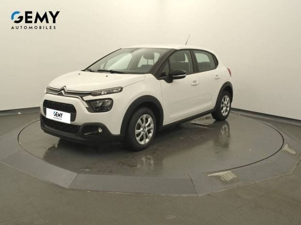 Blanc Utilisé 2021 Citroën C3 Feel Citadine | 8 387 € - Image 1/4