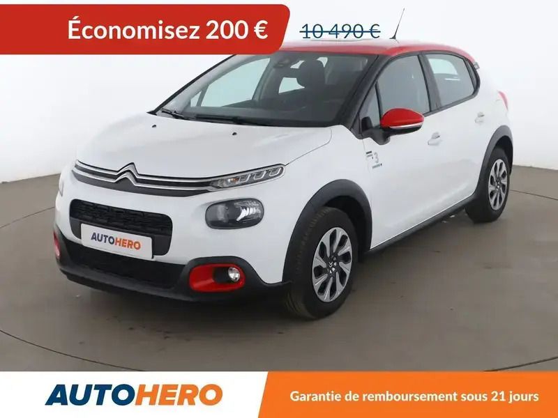 Blanc Utilisé 2020 Citroën C3 PureTech Citadine | 9 690 € (Bon prix) - Image 1/2