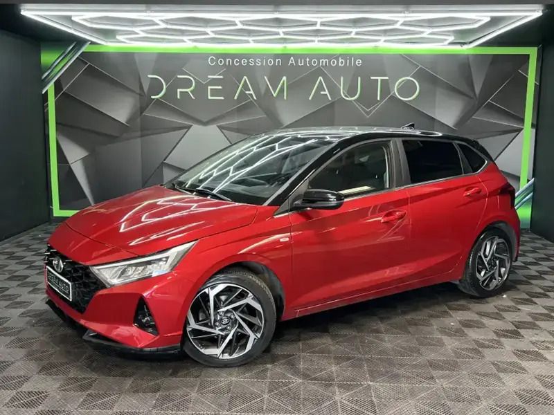Rouge Utilisé 2021 Hyundai i20 Berline | 16 990 € (Prix assez cher) - Image 1/4