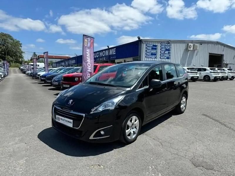 Noir Utilisé 2016 Peugeot 5008 Active Monospace | 12 690 € (Prix assez cher) - Image 1/4