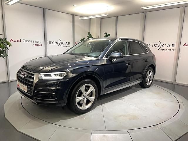 Bleu lunaire métallisé Occasion 2018 Audi Q5 Sport SUV | 34 696 € (Prix juste) - Image 1/4