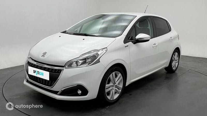 Blanc Utilisé 2019 Peugeot 208 Signature Sky Citadine | 9 160 € (Prix juste) - Image 1/4