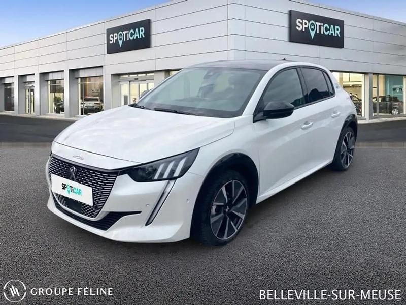 Blanc Utilisé 2020 Peugeot e-208 GT Citadine | 14 990 € (Prix juste) - Image 1/4