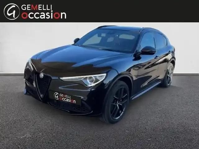 Noir vulcano métallisée Utilisé 2019 Alfa Romeo Stelvio Turismo SUV | 29 990 € - Image 1/4