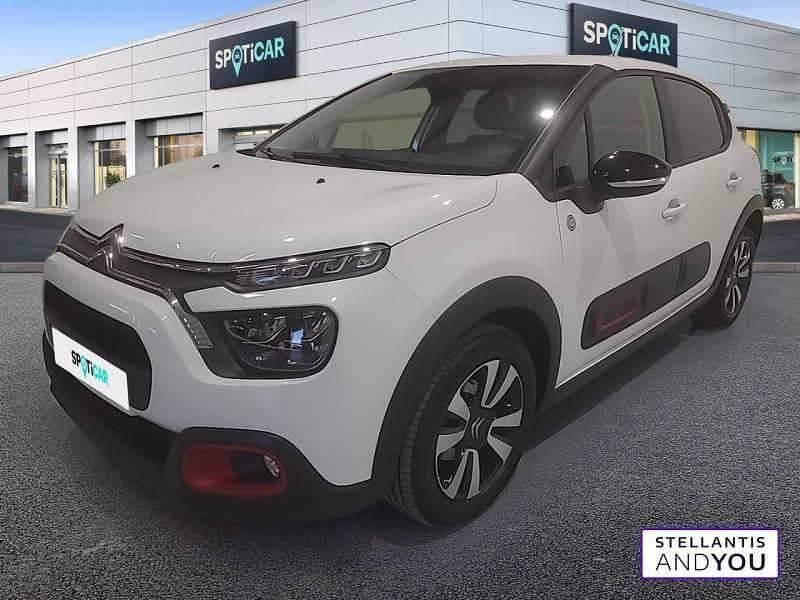 Blanc Utilisé 2022 Citroën C3 PureTech Citadine | 11 490 € (Prix juste) - Image 1/4