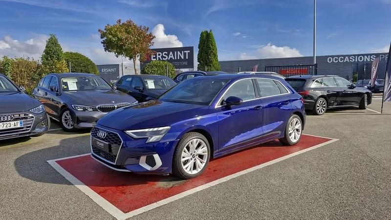 Bleu Utilisé 2021 Audi A3 Design Berline | 22 990 € (Prix juste) - Image 1/4