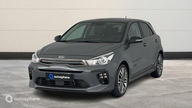 Gris Occasion 2021 Kia Rio GT-Line Berline | 15 499 € (Bon prix) - Image 1/4