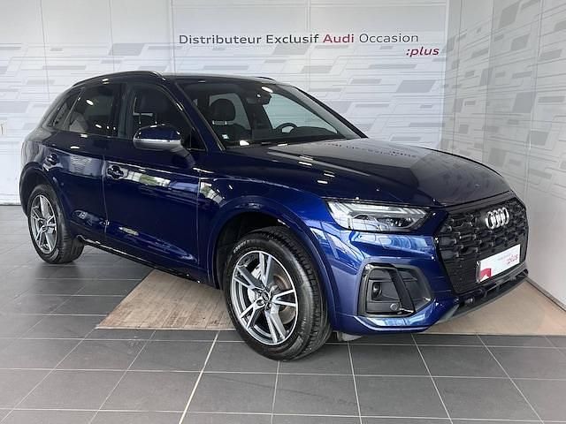 Bleu navarre métallisé Utilisé 2024 Audi Q5 S-Line SUV | 55 900 € (Prix juste) - Image 1/3