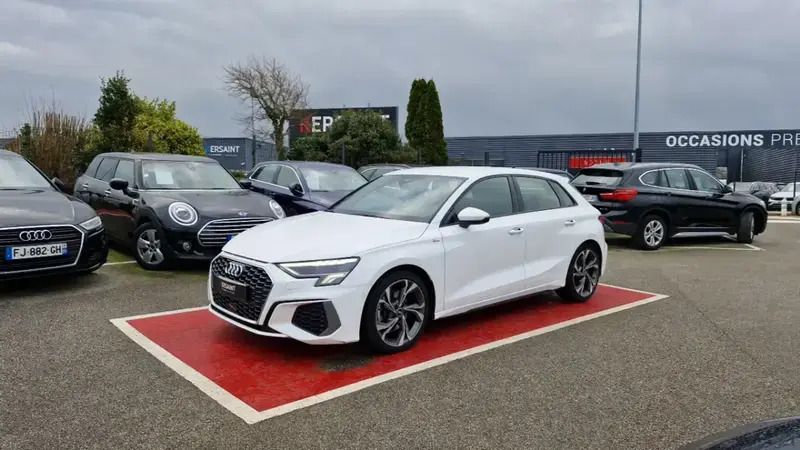 Blanc Utilisé 2021 Audi A3 S-Line Berline | 23 590 € (Prix juste) - Image 1/4