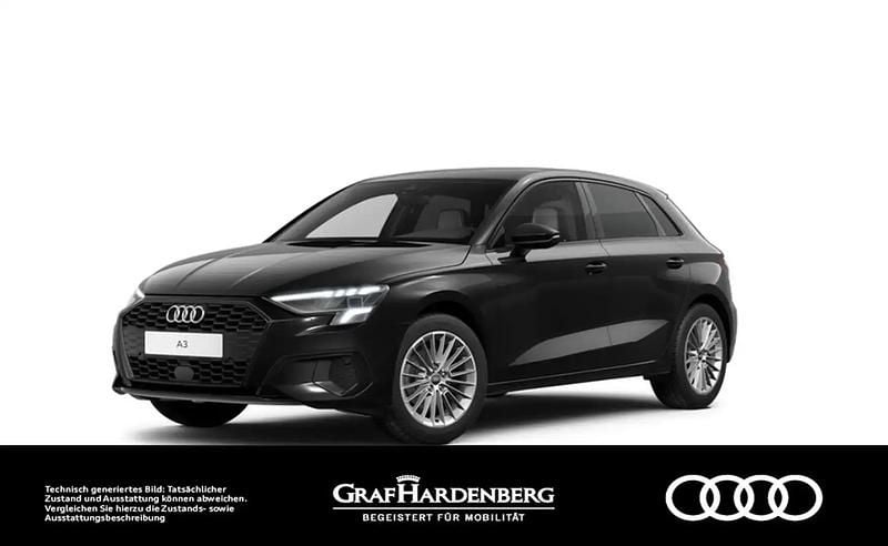 Noir Utilisé 2024 Audi A3 Sportback Berline | 30 980 € (Prix juste) - Image 1/4