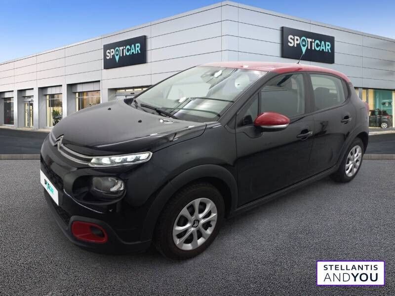 Noir Utilisé 2018 Citroën C3 Feel Citadine | 8 789 € (Prix juste) - Image 1/4