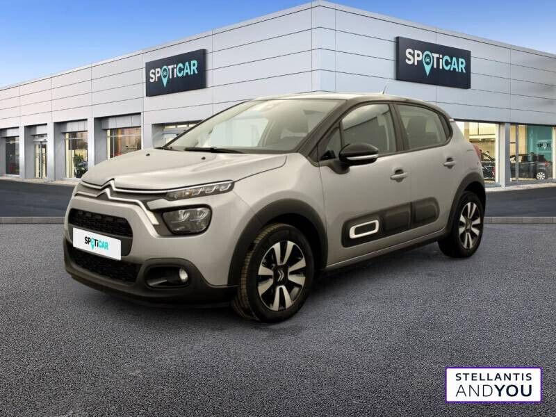 Gris Utilisé 2021 Citroën C3 PureTech Citadine | 12 990 € (Prix juste) - Image 1/4