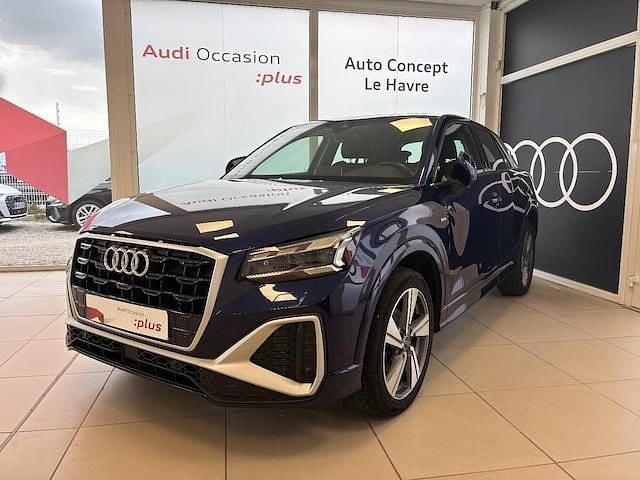 Bleu navarre métallisé Utilisé 2021 Audi Q2 Advanced Plus SUV | 21 990 € (Prix assez cher) - Image 1/4