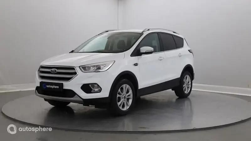 Blanc Utilisé 2019 Ford Kuga Titanium SUV | 17 999 € (Prix juste) - Image 1/4