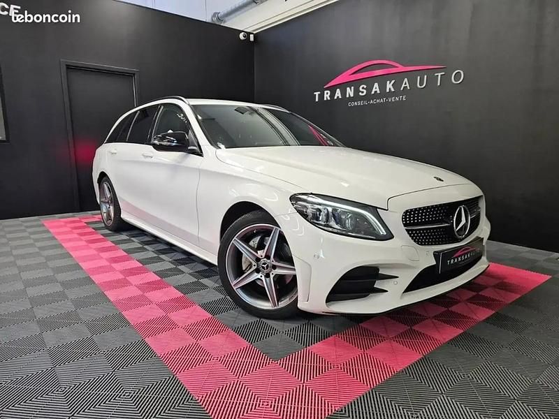 Blanc Utilisé 2018 Mercedes C220 AMG line Break | 26 990 € - Image 1/4