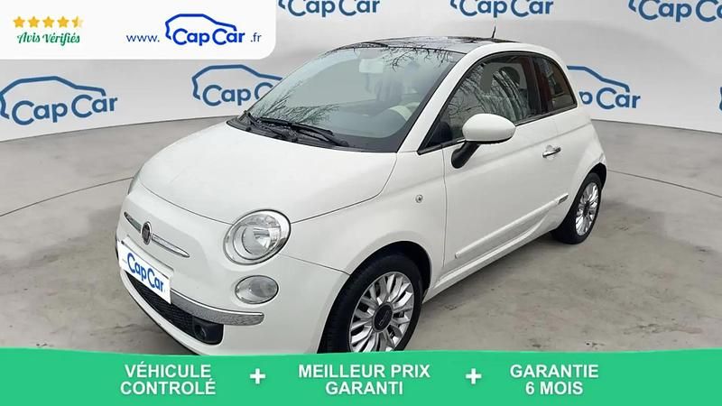 Blanc Occasion 2014 Fiat 500 Lounge Citadine | 5 890 € (Super prix) - Image 1/4