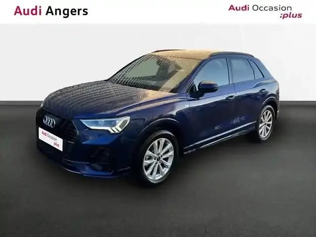 Bleu navarre métallisé Occasion 2024 Audi Q3 S-Line SUV | 44 990 € (Prix assez cher) - Image 1/4