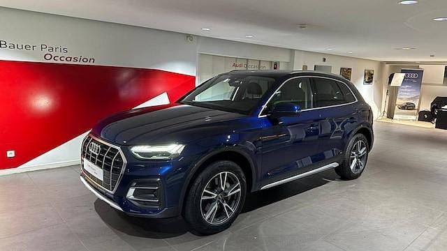 Bleu navarre métallisé Occasion 2022 Audi Q5 Ambition SUV | 40 480 € (Bon prix) - Image 1/4