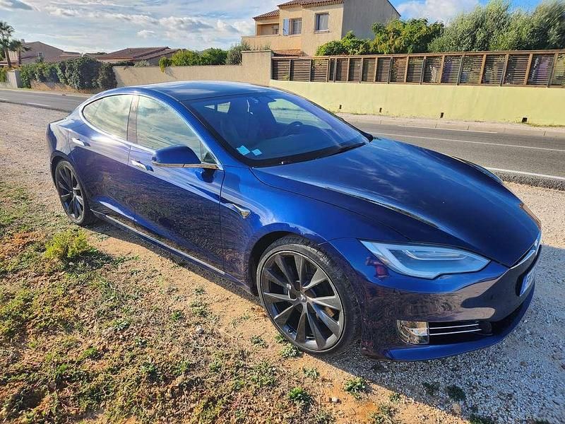 Occasion Tesla Model S Long Range AWD 416 kW (566 ch) 2019 Bleu Citadine